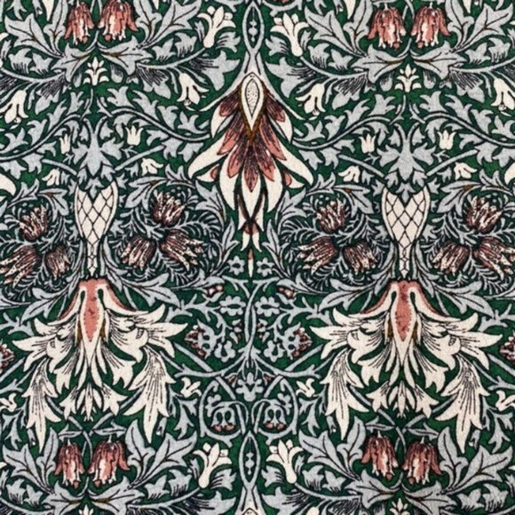 H&M x William Morris & Co 10 Floral Print Top Blouse Green Blue Burgundy - Picture 8 of 12